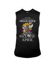 Never underestimate a programmer loves Rock Sleeveless Tee tile