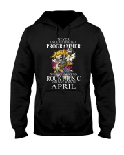 Never underestimate a programmer loves Rock Hooded Sweatshirt tile