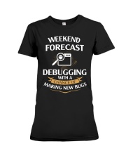 programmer weekend forecast Premium Fit Ladies Tee thumbnail