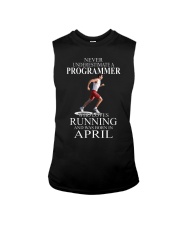 Never underestimate a programmer loves running Sleeveless Tee tile