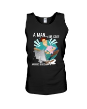 A man Unisex Tank tile