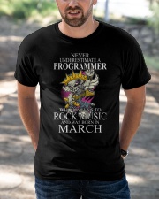 Never underestimate a programmer loves Rock Classic T-Shirt apparel-classic-tshirt-lifestyle-front-50