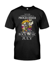 Never underestimate a programmer loves Rock Premium Fit Mens Tee tile