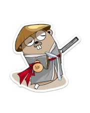 Samurai go Sticker - Single (Vertical) front