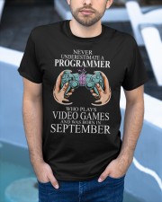 Never underestimate a programmer loves gaming Classic T-Shirt apparel-classic-tshirt-lifestyle-front-45