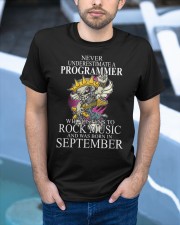 Never underestimate a programmer loves Rock Classic T-Shirt apparel-classic-tshirt-lifestyle-front-45