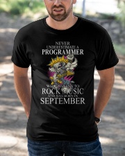 Never underestimate a programmer loves Rock Classic T-Shirt apparel-classic-tshirt-lifestyle-front-50