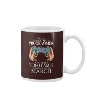Never underestimate a programmer loves gaming Mug tile