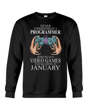 Never underestimate a programmer loves gaming Crewneck Sweatshirt tile