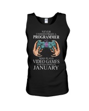 Never underestimate a programmer loves gaming Unisex Tank tile