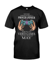 Never underestimate a programmer loves gaming Premium Fit Mens Tee tile
