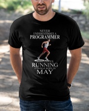 Never underestimate a programmer loves running Classic T-Shirt apparel-classic-tshirt-lifestyle-front-50
