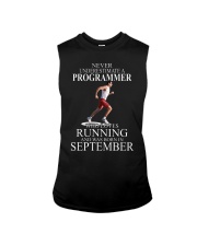 Never underestimate a programmer loves running Sleeveless Tee tile