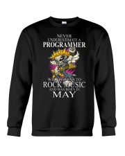 Never underestimate a programmer loves Rock Crewneck Sweatshirt tile