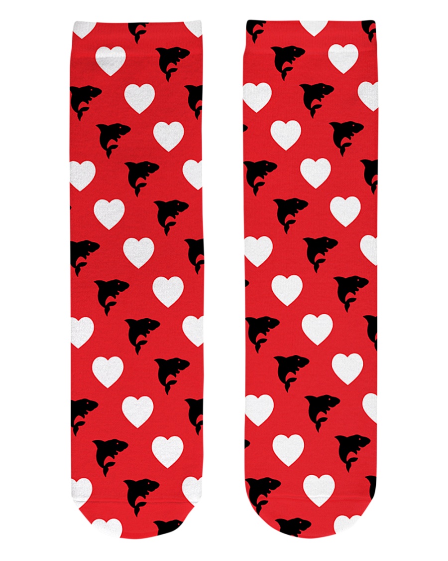 Shark Lover Crew Length Socks
