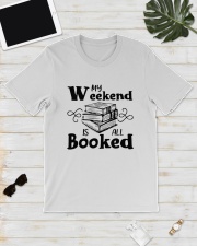 My Weekend Is All Booked Funny Reading Book Lover Classic T-Shirt lifestyle-mens-crewneck-front-17