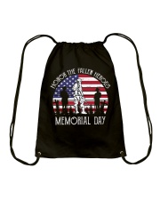 Honor the fallen heroes memorial day US Flag Drawstring Bag thumbnail