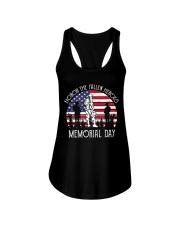 Honor the fallen heroes memorial day US Flag Ladies Flowy Tank thumbnail