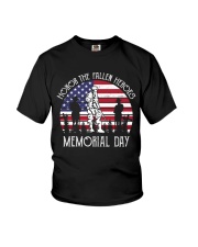 Honor the fallen heroes memorial day US Flag Youth T-Shirt thumbnail