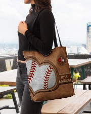 Baseball Leather Pattern Print All-over Tote aos-all-over-tote-lifestyle-front-04