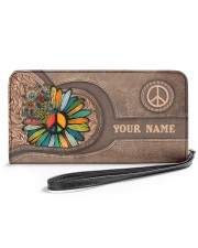 Personalized Hippie Women's Clutch Purse Horizontal front