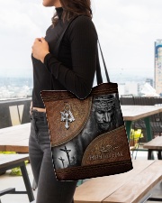 Faith Over Fear Leather Pattern Print All-over Tote aos-all-over-tote-lifestyle-front-04