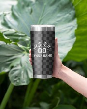 JK PERSONALIZED RACING TWO CROSSED CHECKERED FLAGS 20oz Tumbler aos-20oz-tumbler-lifestyle-front-13