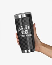 JK PERSONALIZED RACING TWO CROSSED CHECKERED FLAGS 20oz Tumbler aos-20oz-tumbler-lifestyle-front-21