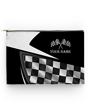 PERSONALIZED RACING BLACK WHITE Accessory Pouch tile