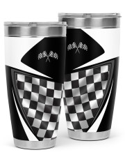 PERSONALIZED RACING BLACK WHITE 30oz Tumbler tile