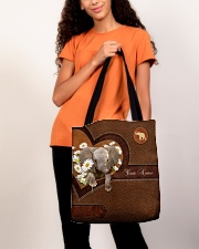 Personalize Elephant Leather Daisy All-over Tote aos-all-over-tote-lifestyle-front-06