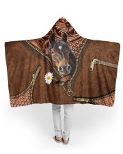 PERSONALIZED HORSE Hooded Blankets tile