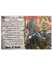 Custom Name Buck And Doe Animal Hunting 17x11 Poster front