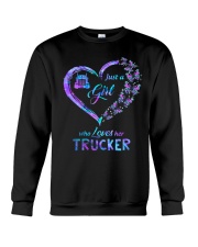 Trucker Just A Girl Crewneck Sweatshirt tile