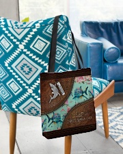 Floral Shark Leather Pattern Print All-Over Tote All-over Tote aos-all-over-tote-lifestyle-front-01