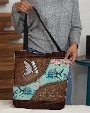 Floral Shark Leather Pattern Print All-Over Tote All-over Tote aos-all-over-tote-lifestyle-front-10