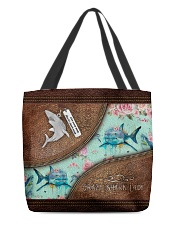 Floral Shark Leather Pattern Print All-Over Tote All-over Tote back