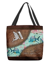 Floral Shark Leather Pattern Print All-Over Tote All-over Tote front