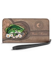 Personalized Fishing Women's Clutch Purse Horizontal front