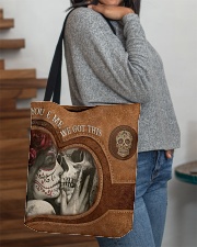 You and me Leather Pattern Print All-over Tote aos-all-over-tote-lifestyle-front-09
