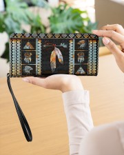 NATIVE AMERICAN - FEATHER Women's Clutch Purse Horizontal aos-women-clutch-purse-lifestyle-front-18