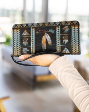 NATIVE AMERICAN - FEATHER Women's Clutch Purse Horizontal aos-women-clutch-purse-lifestyle-front-22