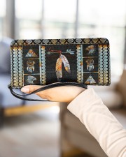 NATIVE AMERICAN - FEATHER Women's Clutch Purse Horizontal aos-women-clutch-purse-lifestyle-front-23