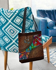 Dragonfly Leather Pattern Print All-over Tote aos-all-over-tote-lifestyle-front-01