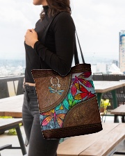 Dragonfly Leather Pattern Print All-over Tote aos-all-over-tote-lifestyle-front-04