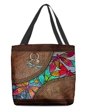 Dragonfly Leather Pattern Print All-over Tote front