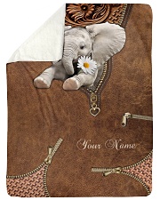 JK PERSONALIZED ELEPHANT PRINT PATTERN Sherpa Fleece Blanket tile