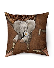 JK PERSONALIZED ELEPHANT PRINT PATTERN Indoor Pillow - 16” x 16” back
