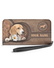 Personalized Beagle Women's Clutch Purse Horizontal front