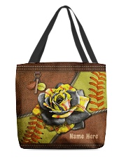 Personalized Softball Rosy All-over Tote front